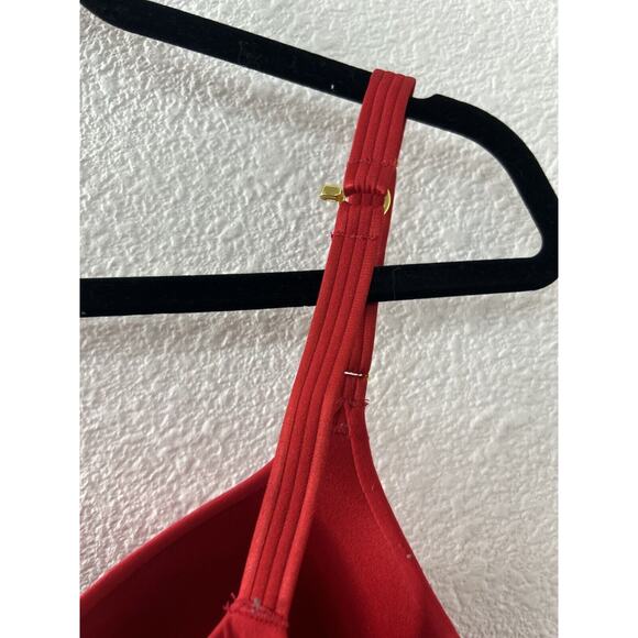 JoySpun Smoothing TShirt Bra Womens Sz 40D Red Lightly Lined Underwire Racerback - Picture 4 of 8